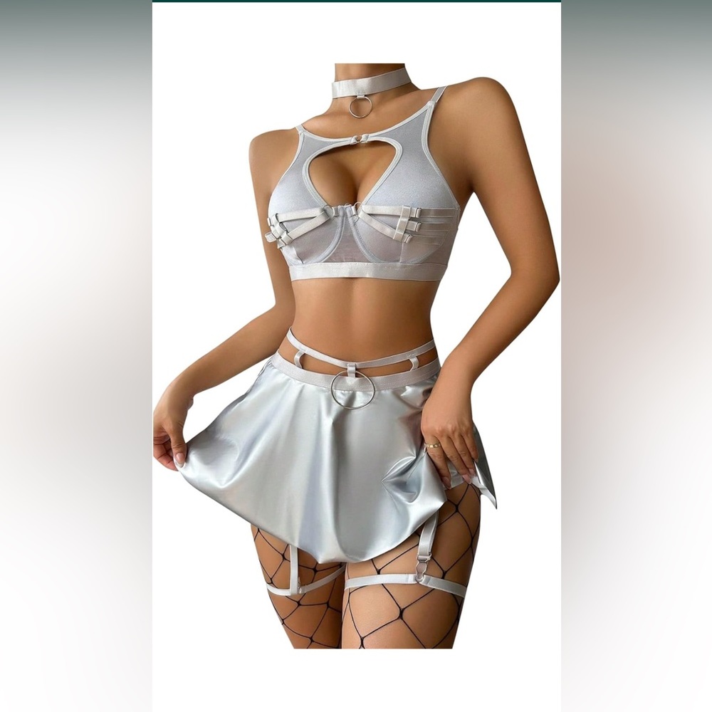 Sexy Silver Outfit